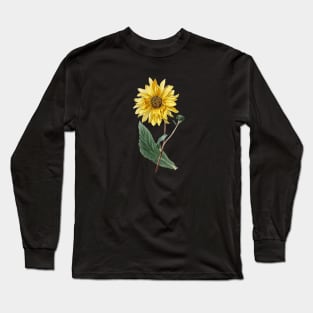 hand drawn watercolor sunflower illustration Long Sleeve T-Shirt